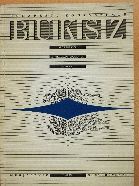 Balog Iván - Buksz 1992. tél [antikvár]