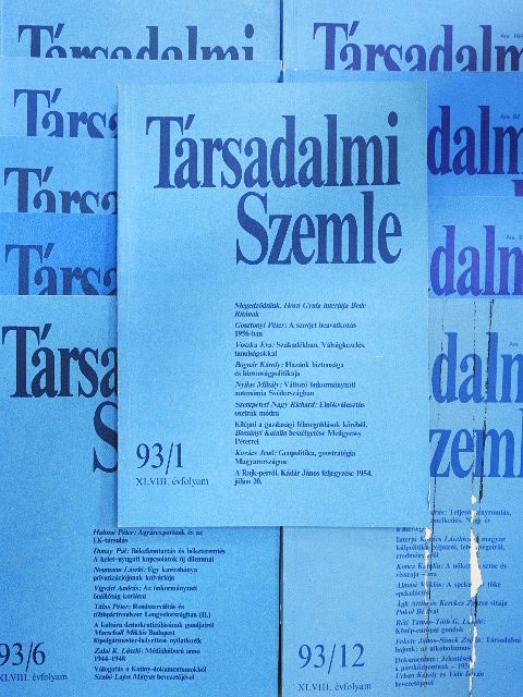 Ágh Attila - Társadalmi Szemle 1993. (nem teljes évfolyam) [antikvár]