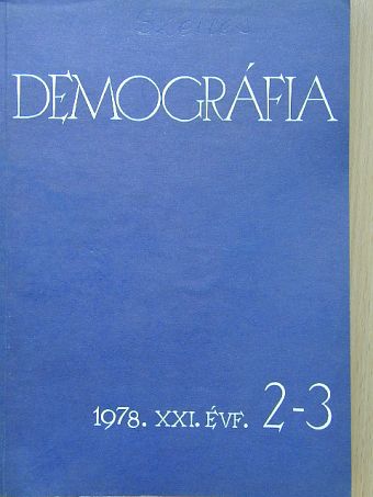 Blair R. Holmes - Demográfia 1978/2-3. [antikvár]