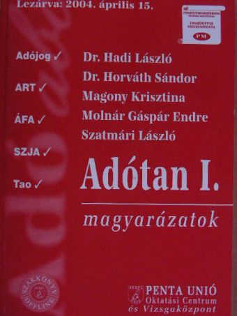 Dr. Hadi László - Adótan I. [antikvár]