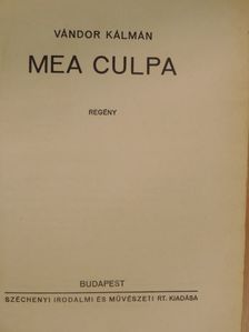 Vándor Kálmán - Mea Culpa [antikvár]