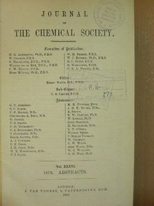 A. J. Cownley - Journal of the Chemical Society 1879. [antikvár]