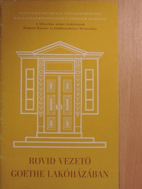 Alexander Leepin - Rövid vezető Goethe lakóházában [antikvár]