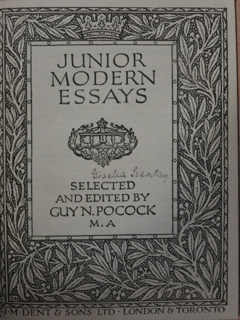 A. C. Benson - Junior Modern Essays [antikvár]