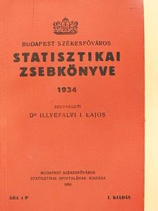 Budapest Székesfőváros Statisztikai Zsebkönyve 1934. [antikvár]
