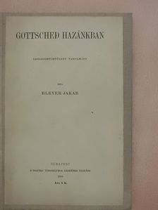 Bleyer Jakab - Gottsched hazánkban [antikvár]