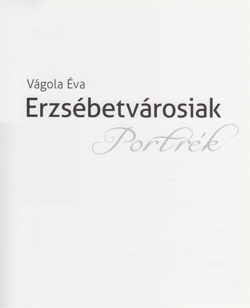 Vágola Éva - Erzsébetvárosiak [antikvár]