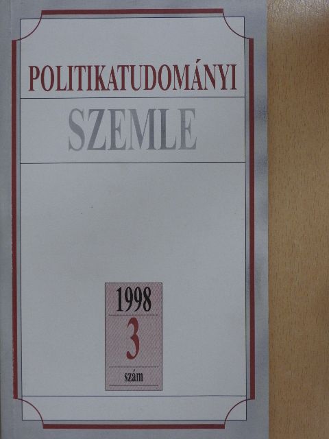 A. Gergely András - Politikatudományi Szemle 1998/3. [antikvár]