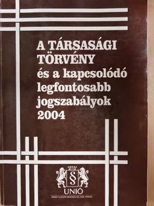 A társasági törvény és a kapcsolódó legfontosabb jogszabályok 2004 [antikvár]