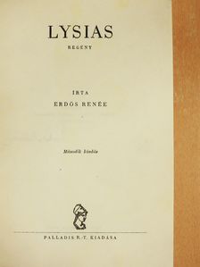 Erdős Renée - Lysias (aláírt példány) [antikvár]