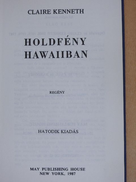 Claire Kenneth - Holdfény Hawaiiban [antikvár]