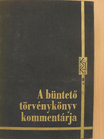 Dr. Békés Imre - A büntető törvénykönyv kommentárja I. [antikvár]