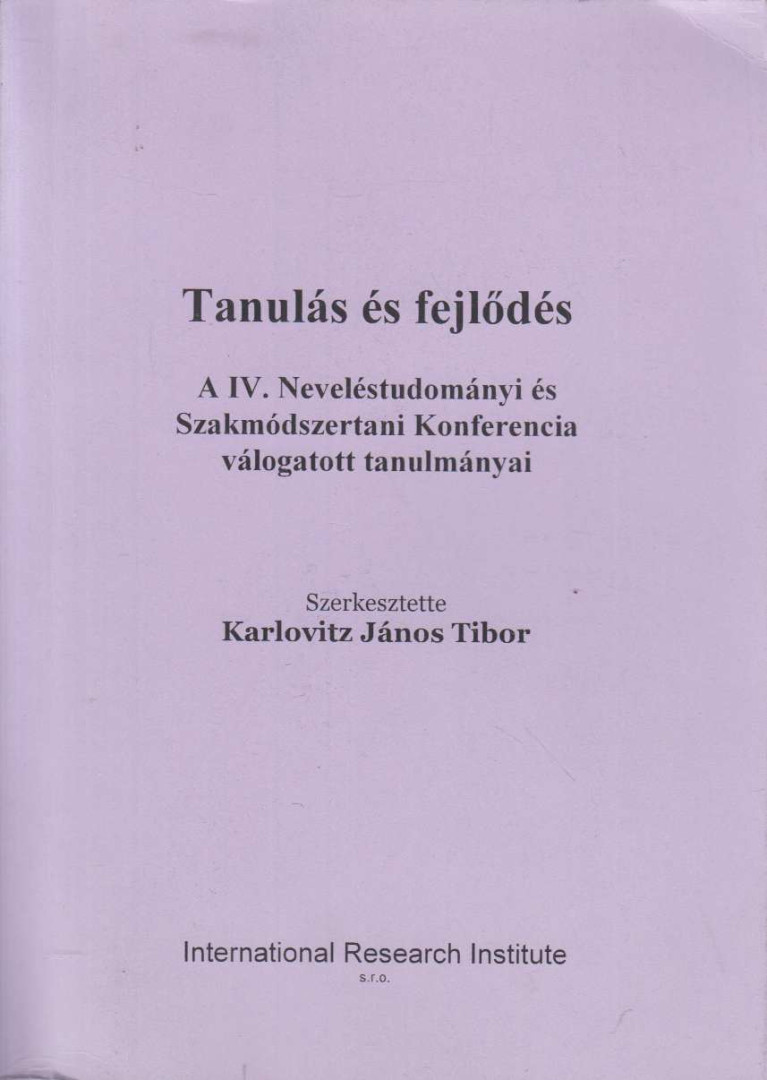 Karlovitz János Tibor - Tanulás és fejlődés [antikvár]