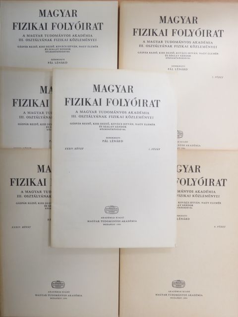 Buka Ágnes - Magyar Fizikai Folyóirat XXXIV. kötet 1-6. füzet [antikvár]