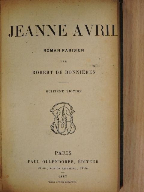 Robert de Bonniéres - Jeanne Avril [antikvár]