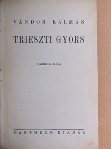 Vándor Kálmán - Trieszti gyors [antikvár]