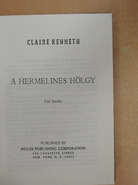 Claire Kenneth - A hermelines hölgy [antikvár]