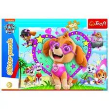Trefl: Mancs őrjárat puzzle - 100 darabos, glitteres