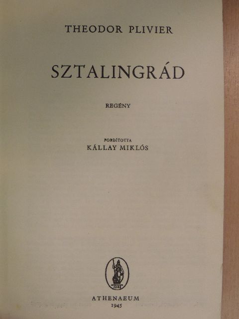 Theodor Plivier - Sztalingrád [antikvár]