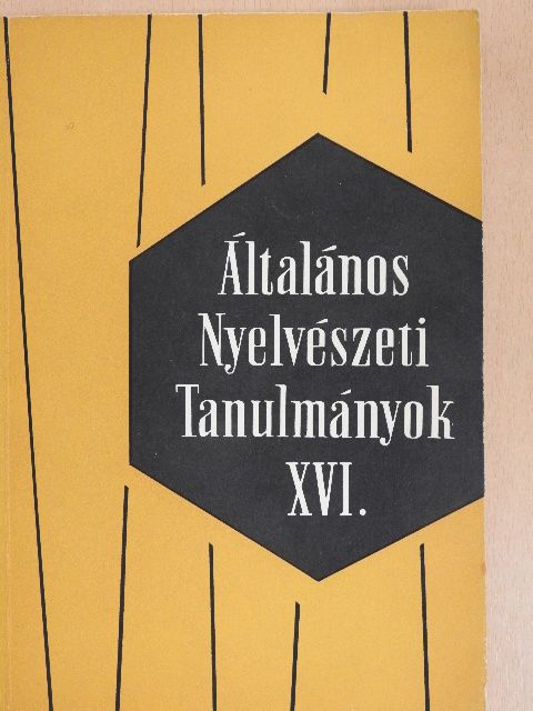 Albert Sándor - Általános Nyelvészeti Tanulmányok XVI. [antikvár]