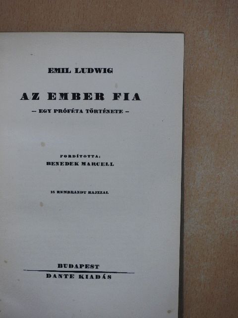 Emil Ludwig - Az ember fia [antikvár]
