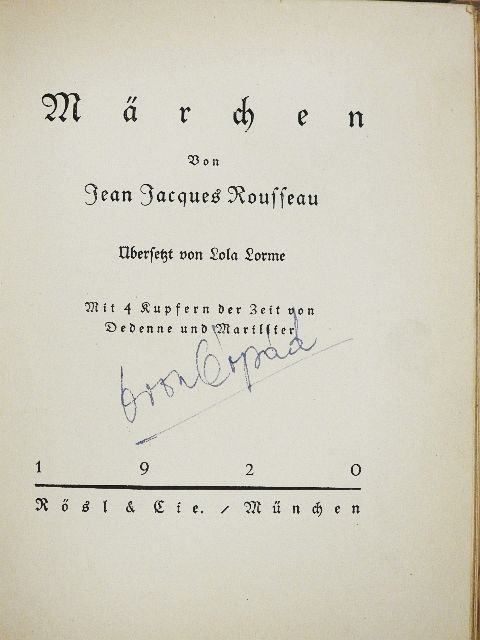 Jean Jacques Rousseau - Märchen (gótbetűs) [antikvár]