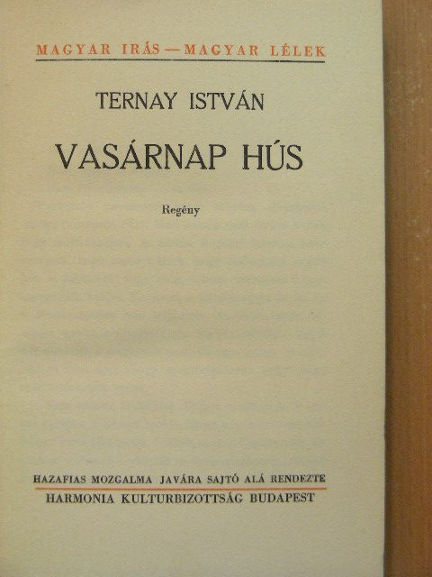 Ternay István - Vasárnap hús [antikvár]
