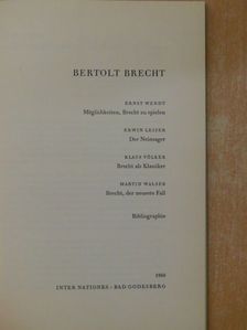 Ernst Wendt - Bertolt Brecht [antikvár]