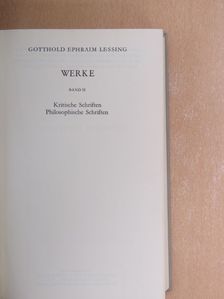 Gotthold Ephraim Lessing - Gotthold Ephraim Lessing Werke II. [antikvár]