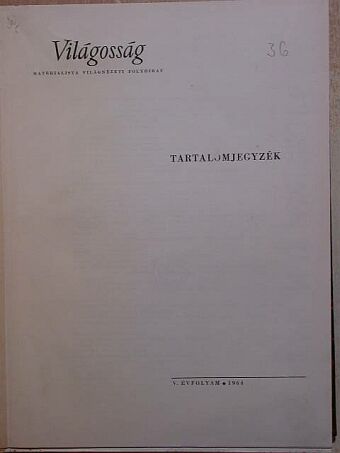 Karel Kosík - Világosság 1964. január-december [antikvár]