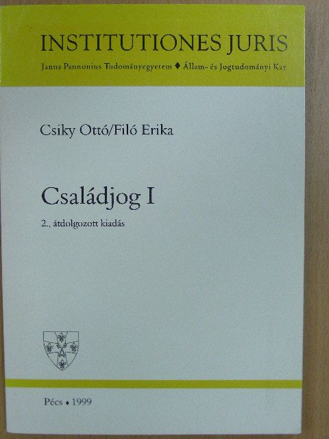 Csiky Ottó - Családjog I. [antikvár]