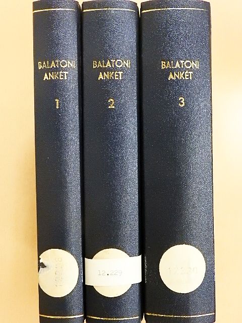 Balázsfalvi Attiláné - Balatoni ankét 1-3. [antikvár]