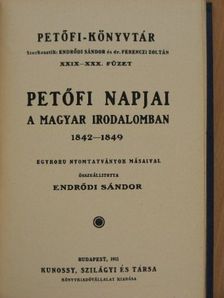 Petőfi napjai a magyar irodalomban [antikvár]