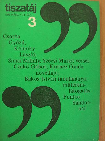 Ablonczy László - Tiszatáj 1980. március [antikvár]