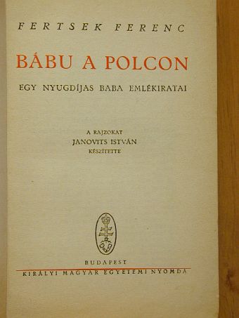 Fertsek Ferenc - Bábu a polcon [antikvár]