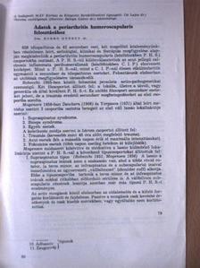 Dr. Bobkó György - Adatok a periarthritis humeroscapularis felosztásához [antikvár]