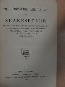 Shakespeare - The histories and poems of Shakespeare [antikvár]
