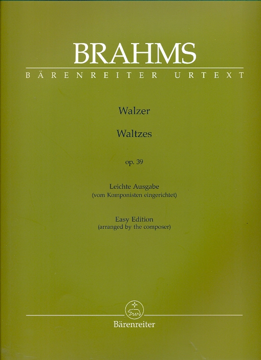BRAHMS... - WALZER OP.39 FÜR KLAVIER URTEXT, HERAUSGEGEBEN UND MIT FINGERSAETZEN VERSEHEN VON CHR. KÖHN