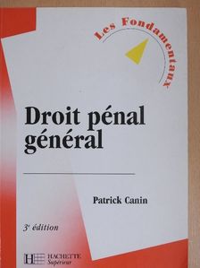 Patrick Canin - Droit pénal général [antikvár]
