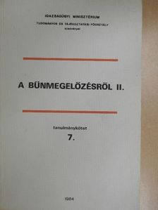 Dr. Bakóczi Antal - A bűnmegelőzésről II. [antikvár]