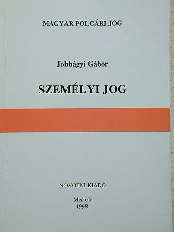 Jobbágyi Gábor - Személyi jog [antikvár]