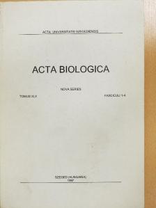 M. Acquaviva - Acta Biologica Tomus XLII. Fasciculi 1-4. [antikvár]