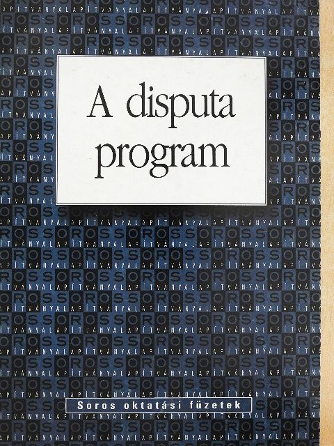 Hunya Márta - A disputa program [antikvár]