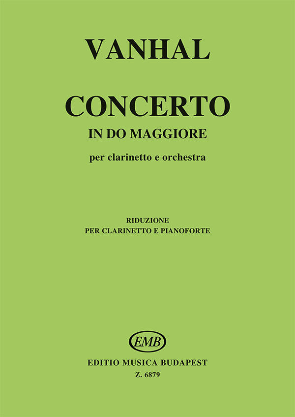 VANHAL - CONCERTO PER CLARINETTO E ORCHESTRA RIDUZIONE PER CLARINETTO E PIANOFORTE