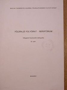 Földrajzi folyóirat - Repertórium [antikvár]