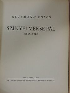 Hoffmann Edith - Szinyei Merse Pál [antikvár]