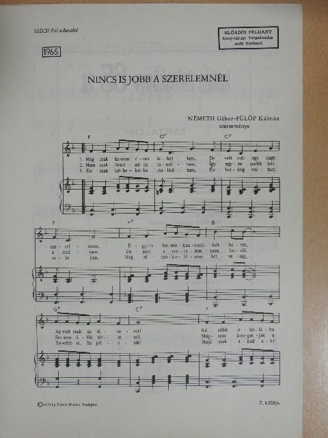Fülöp Kálmán - Nincs is jobb a szerelemnél [antikvár]