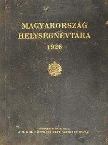 Magyarország helységnévtára 1926 (rossz állapotú) [antikvár]