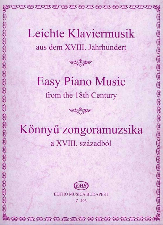 KÖNNYŰ ZONGORAMUZSIKA A XVIII.SZÁZADBÓL (HERNÁDI LAJOS)
