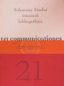 Felföldi László - Solymossy Sándor írásainak bibliográfiája [antikvár]